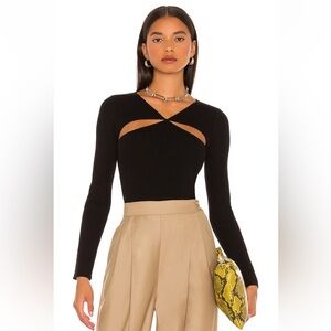 Never worn, Line & Dot Black Cut Out Sweater Top